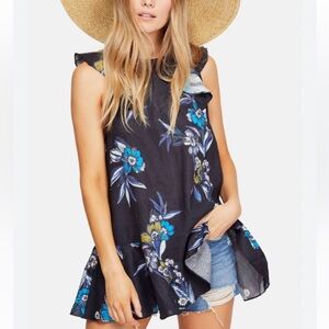 Free People Summer in Tulum Tunic Blouse Size L‎